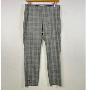 A New Day Plaid High Waist‎ Stretch Pants Women's Size 10 Gray Black